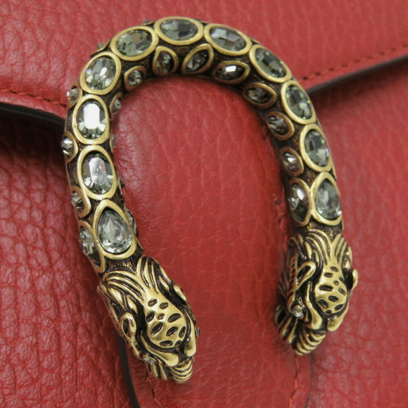 GUCCI Red Leather Shoulder Bag - Picture 10 of 11